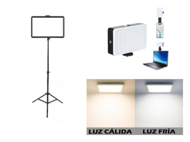 &u+ PANEL LED FRIO CALIDO 12X7 CM + TRIPODE (83002)